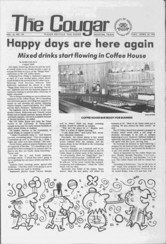 The Daily Cougar. Vol. 43, No. 102, April 20, 1976.