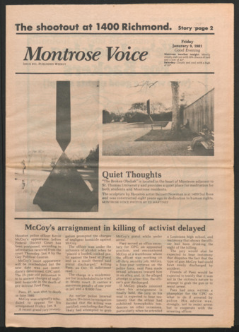 Montrose Voice, No. 11, January 9, 1981