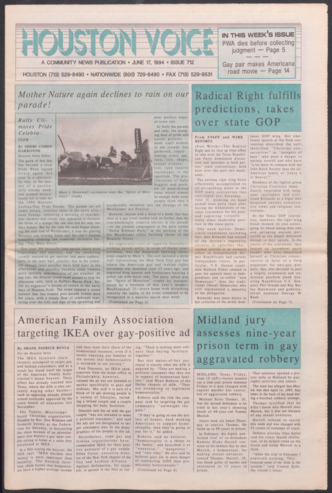 Houston Voice, No. 712, June 17, 1994