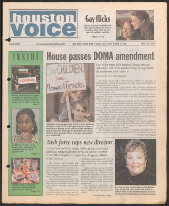 Houston Voice, No. 1074, May 25, 2001