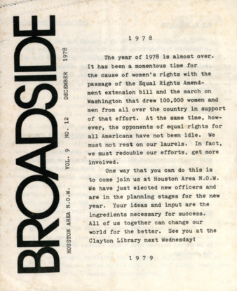 Broadside, Vol. 9, No. 12, December 1978