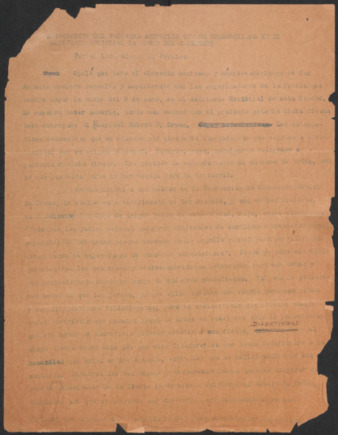 A proposito del programa artistico que se desarrollara en el auditorio municipal la noche del 5 de Mayo