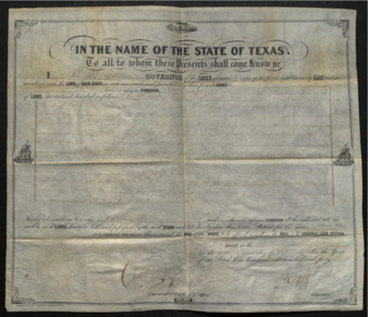 Land grant to George Ball of 320 acres of land