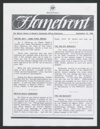 Homefront, September 10, 1986