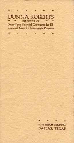Donna Roberts Pamphlet