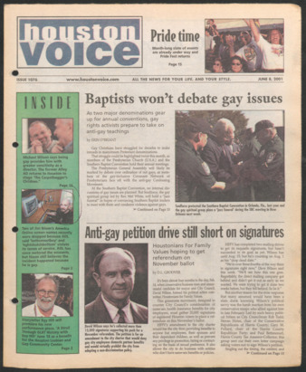 Houston Voice, No. 1076, June 8, 2001