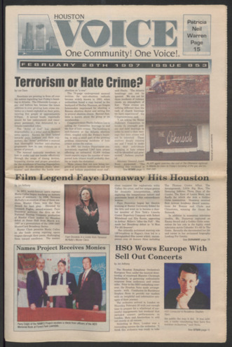 Houston Voice, No. 853, February 28, 1997