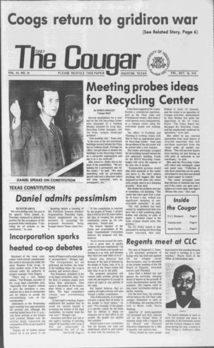 The Daily Cougar. Vol. 42, No. 22, October 10, 1975.