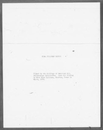 Correspondence to Nina J. Cullinan, 1961-1964