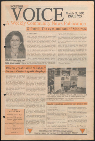 Houston Voice, No. 753, March 31, 1995