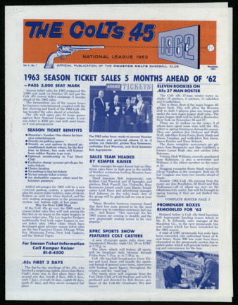 The Colts .45, Vol. 3, No. 1, November 1962