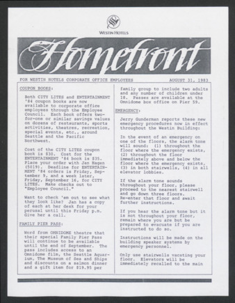 Homefront, August 31, 1983