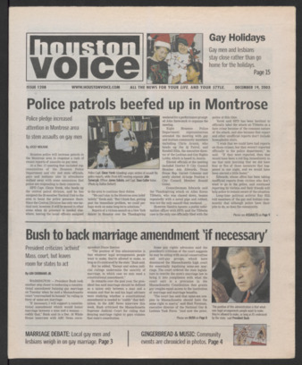 Houston Voice, No. 1208, December 19, 2003