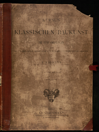 Kursus der klassischen baukunst, die fünf ordnungen