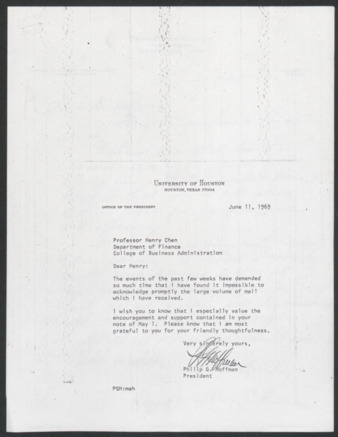 Correspondence supporting Philip G. Hoffman's response to Afro-Americans for Black Liberation (AABL) and article