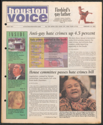 Houston Voice, No. 1061, February 23, 2001