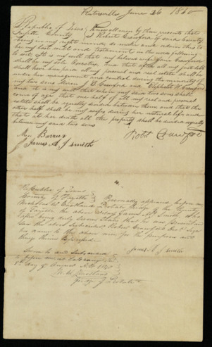 Last will and testament of Robert Crawford