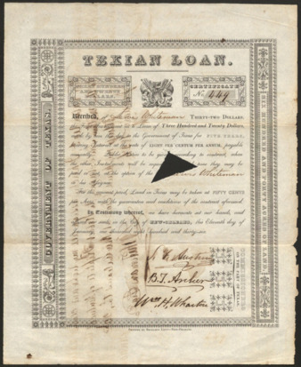 Texas Loan Bond No. 449