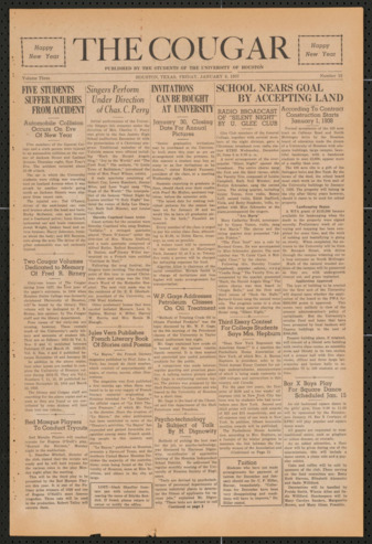 The Cougar, Vol. 3, No. 13, January 8, 1937