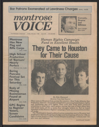 Montrose Voice, No. 276, February 7, 1986