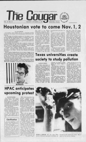 The Daily Cougar. Vol. 39, No. 33, October 31, 1972.