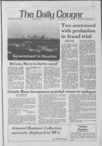 The Daily Cougar. Vol. 46, No. 52, November 7, 1979.