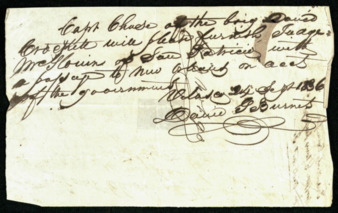 Letter from David Gouverneur Burnet regarding passage to New Orleans for Judge McGloin