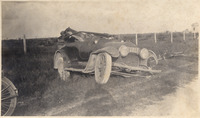Side view of damaged car