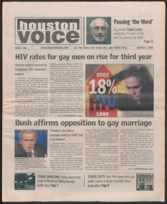 Houston Voice, No. 1188, August 1, 2003