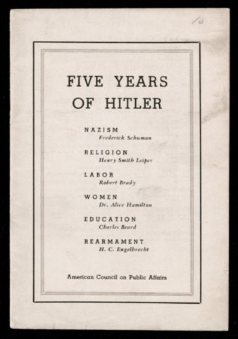 Five years of Hitler