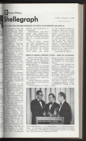 Shellegram, Vol. 39, No. 5, February 1, 1974