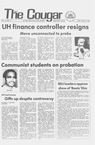 The Daily Cougar. Vol. 44, No. 73, February 10, 1978.