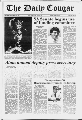 The Daily Cougar. Vol. 48, No. 40, October 27, 1981.