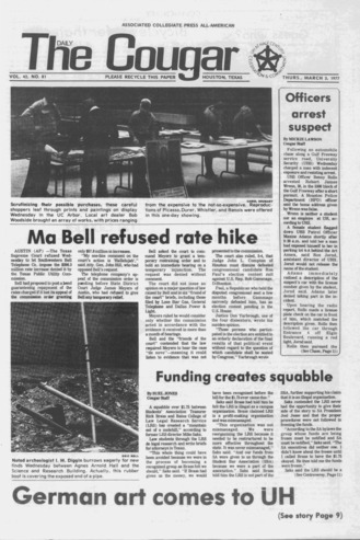 The Daily Cougar. Vol. [43], No. 81, March 3, 1977.