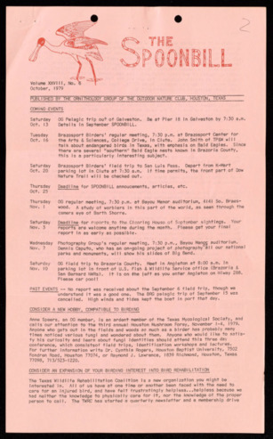 The Spoonbill, Vol. 28, No. 6, October 1979