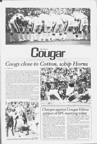 The Daily Cougar. Vol. 45, No. 56, November 13, 1978.