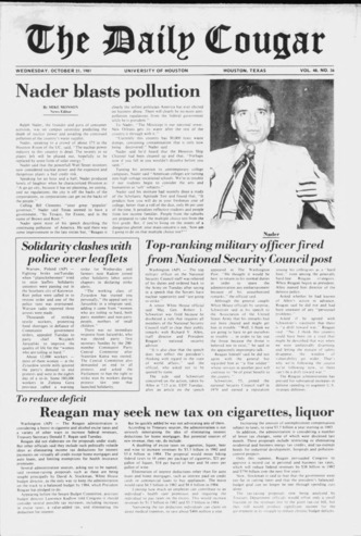 The Daily Cougar. Vol. 48, No. 36, October 21, 1981.