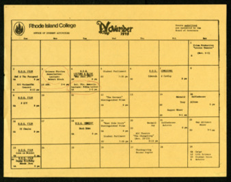 Rhode Island College Calendar