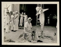 Franklin D. Roosevelt, deep sea fishing on USS Houston (CA-30)
