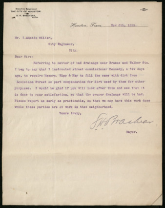 Compilation of letters from Samuel H. Brashear to I. Austin Miller