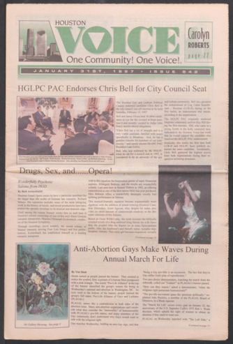Houston Voice, No. 849, January 31, 1997