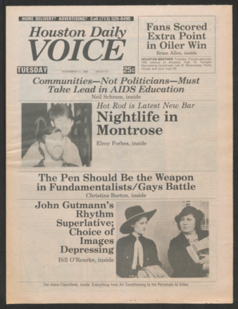 Montrose Voice, No. 317, November 11, 1986