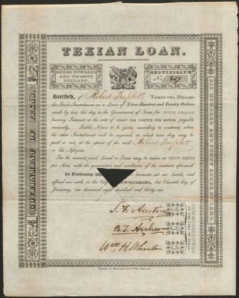 Texas Loan Bond No. 217