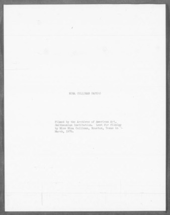 Nina J. Cullinan newspaper clipping and pamphlet, 1967