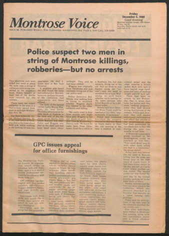 Montrose Voice, No. 6, December 5, 1980