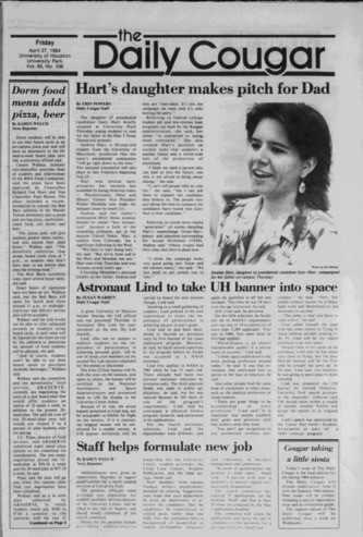 The Daily Cougar. Vol. 50, No. 108, April 27, 1984.