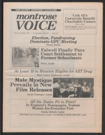 Montrose Voice, No. 310, October 3, 1986
