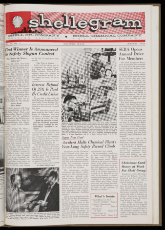Shellegram, Vol. 27, No. 1, January 1962
