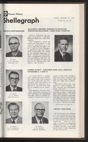 Shellegraph, Vol. 38, No. 22, September 21, 1973
