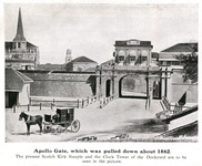Apollo Gate, which was pulled down about 1862